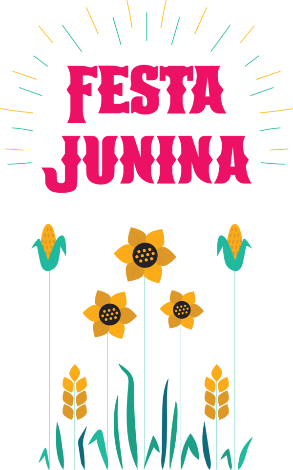 Transparent Festa Junina Floral design  Design for Brazilian Festa Junina for Festa Junina