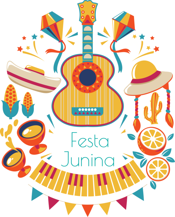 Transparent Festa Junina Design Area Pattern for Brazilian Festa Junina for Festa Junina