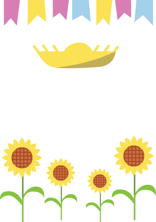 Transparent Festa Junina Plant stem Common sunflower Sunflower seed for Brazilian Festa Junina for Festa Junina