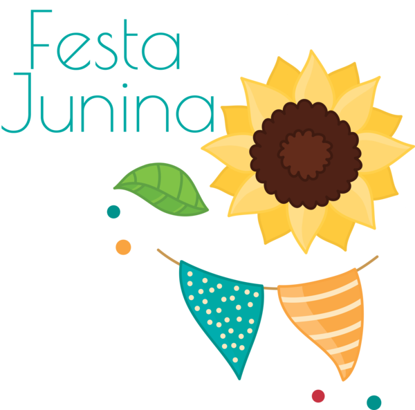 Transparent Festa Junina Yellow Leaf Line for Brazilian Festa Junina for Festa Junina