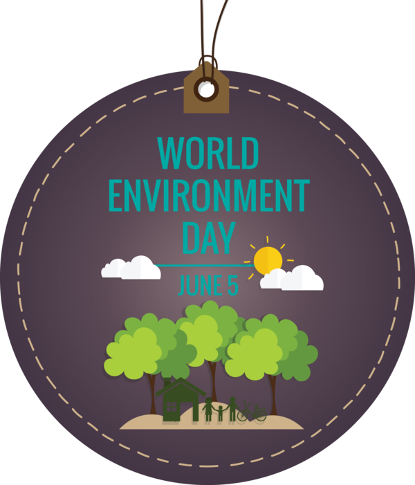 Transparent World Environment Day Christmas ornament Logo Font for Environment Day for World Environment Day