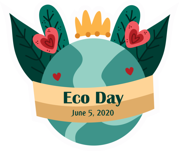 Transparent World Environment Day Logo Meter M for Eco Day for World Environment Day
