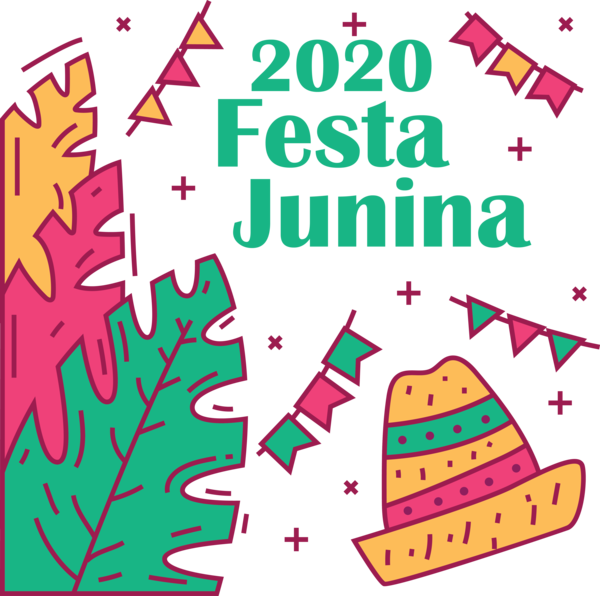 Transparent Festa Junina Leaf Pink M Line for Brazilian Festa Junina for Festa Junina
