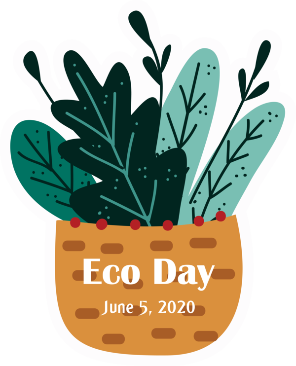 Transparent World Environment Day Flower Pollinator Logo for Eco Day for World Environment Day