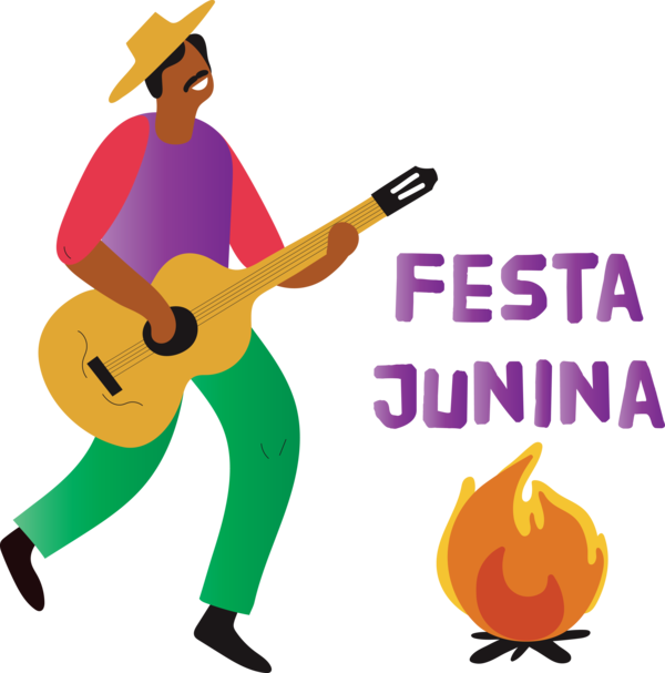 Transparent Festa Junina Cartoon Logo Line for Brazilian Festa Junina for Festa Junina