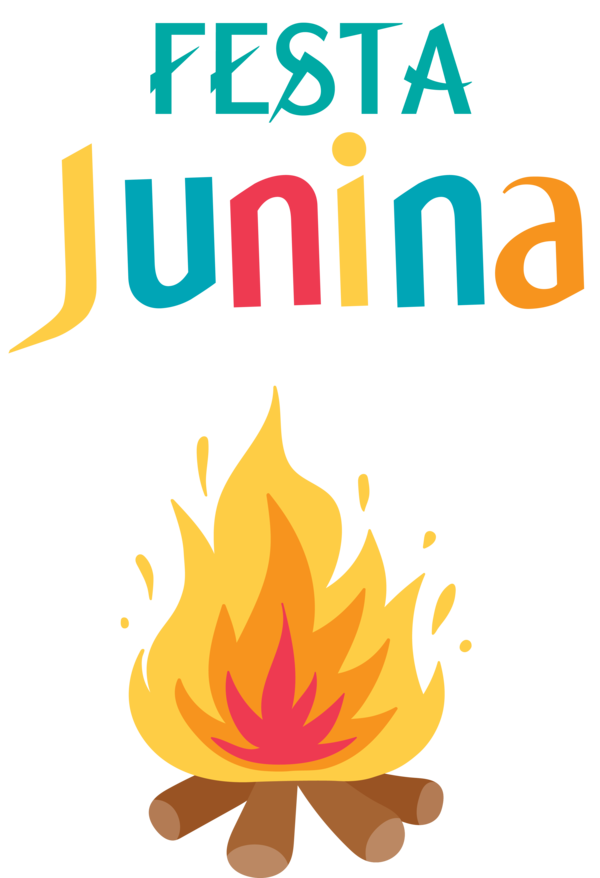Transparent Festa Junina Logo Flower Line for Brazilian Festa Junina for Festa Junina