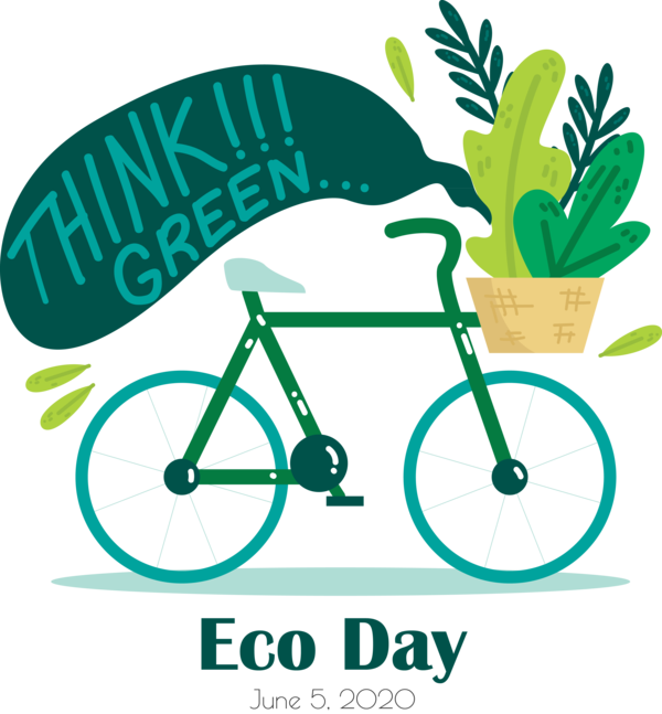 Transparent World Environment Day Bicycle  Drawing for Eco Day for World Environment Day