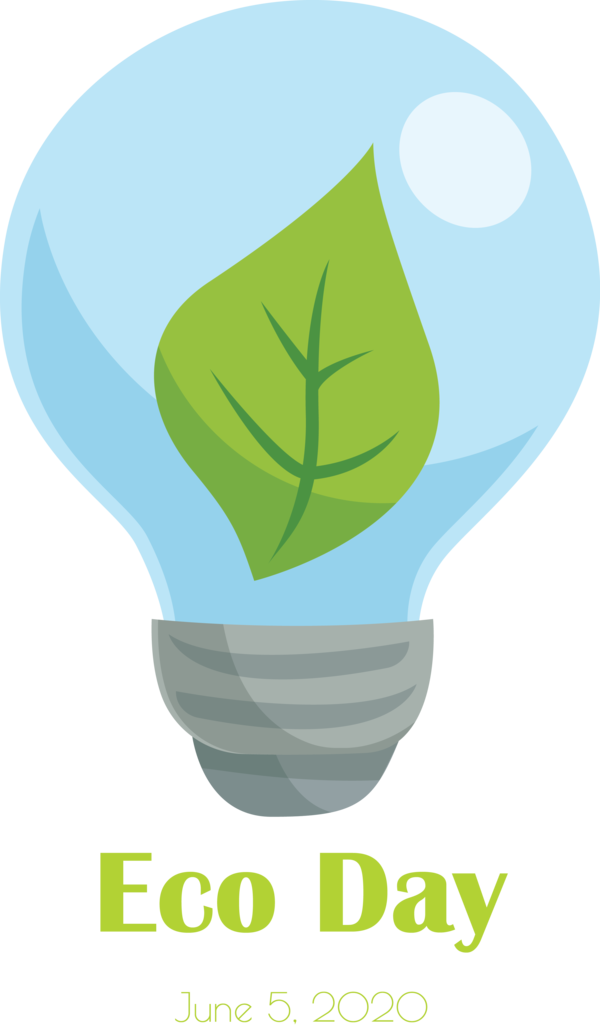 Transparent World Environment Day Logo Leaf Font for Eco Day for World Environment Day