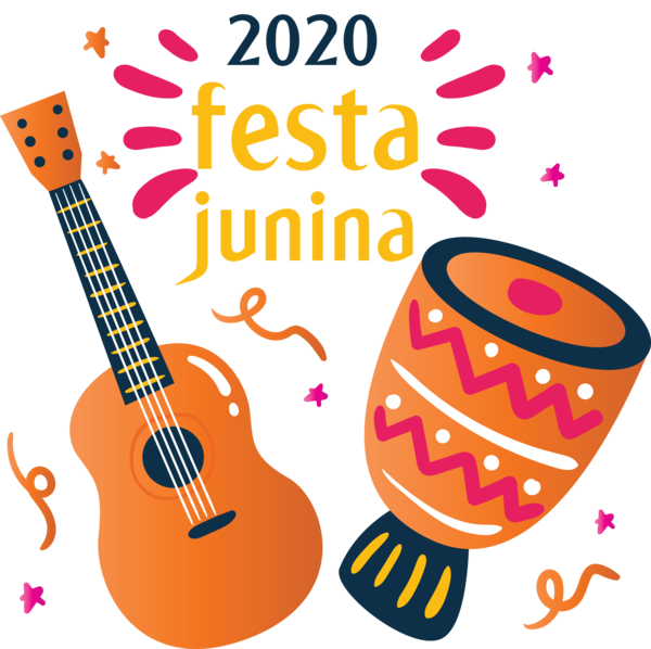 Transparent Festa Junina Guitar Accessory Line Area for Brazilian Festa Junina for Festa Junina