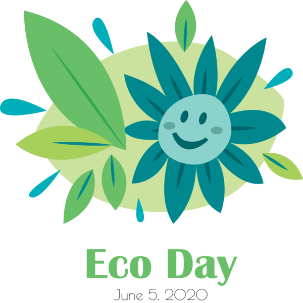 Transparent World Environment Day Flower Logo Cartoon for Eco Day for World Environment Day
