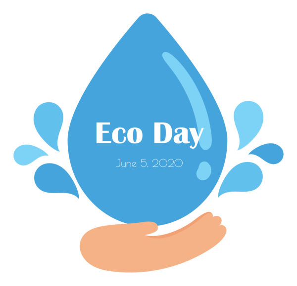Transparent World Environment Day Logo Font Water for Eco Day for World Environment Day