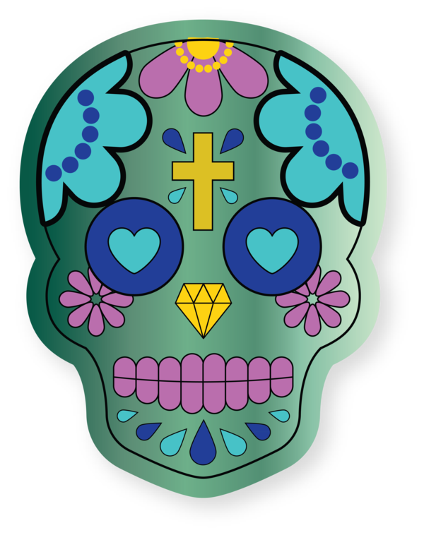 Transparent Cinco De Mayo Day of the Dead Drawing Skull art for Fifth of May for Cinco De Mayo