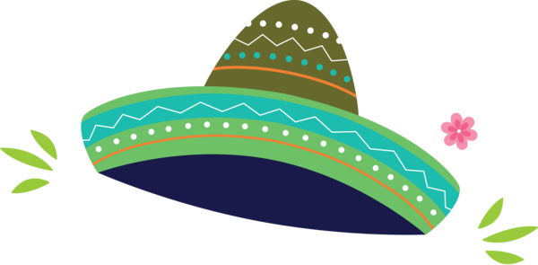Transparent Cinco de mayo Leaf Logo Hat for Fifth of May for Cinco De Mayo