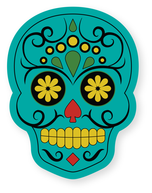 Transparent Cinco De Mayo Skull art Logo Day of the Dead for Fifth of May for Cinco De Mayo