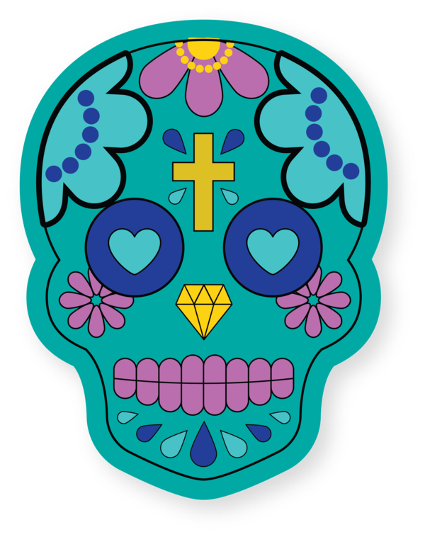 Transparent Cinco De Mayo Drawing Skull art Painting for Fifth of May for Cinco De Mayo