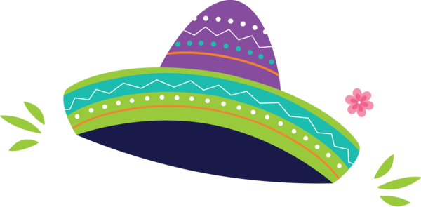 Transparent Cinco de mayo Logo Hat Purple for Fifth of May for Cinco De Mayo