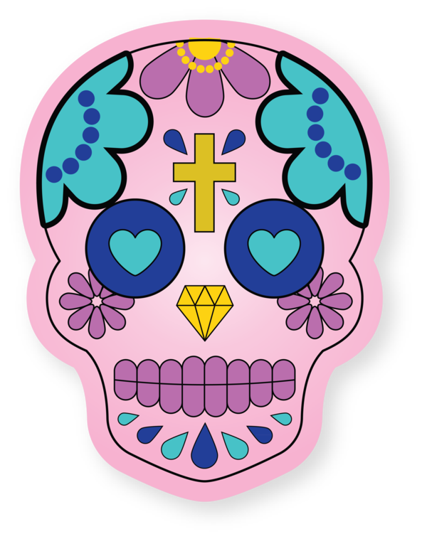 Transparent Cinco De Mayo Skull art Drawing Cartoon for Fifth of May for Cinco De Mayo