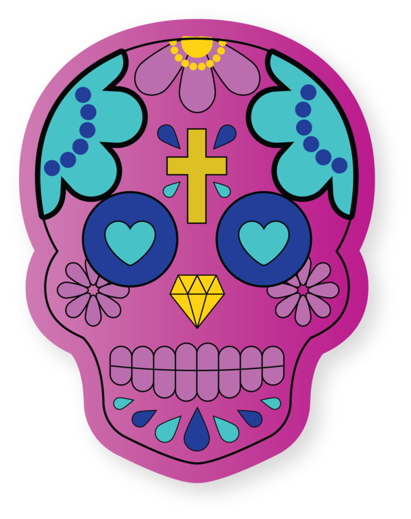 Transparent Cinco De Mayo Skull art Drawing Painting for Fifth of May for Cinco De Mayo
