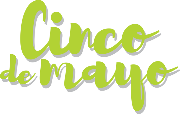 Transparent Cinco de mayo Logo Font Green for Fifth of May for Cinco De Mayo