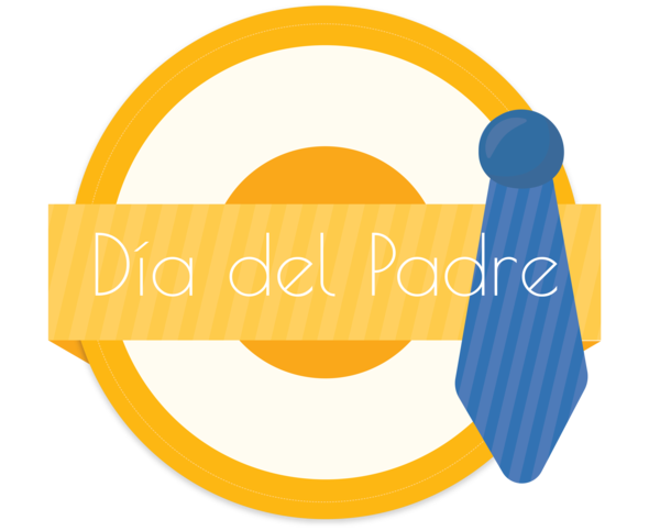 Transparent Father's Day Logo Yellow Line for Happy Father's Day for Fathers Day