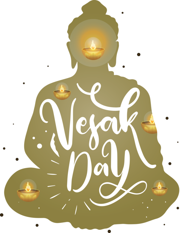 Transparent Vesak Logo Visual arts Calligraphy for Buddha Day for Vesak