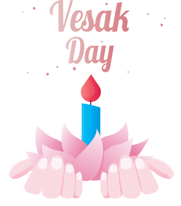 Transparent Vesak Pink M Computer Meter for Buddha Day for Vesak