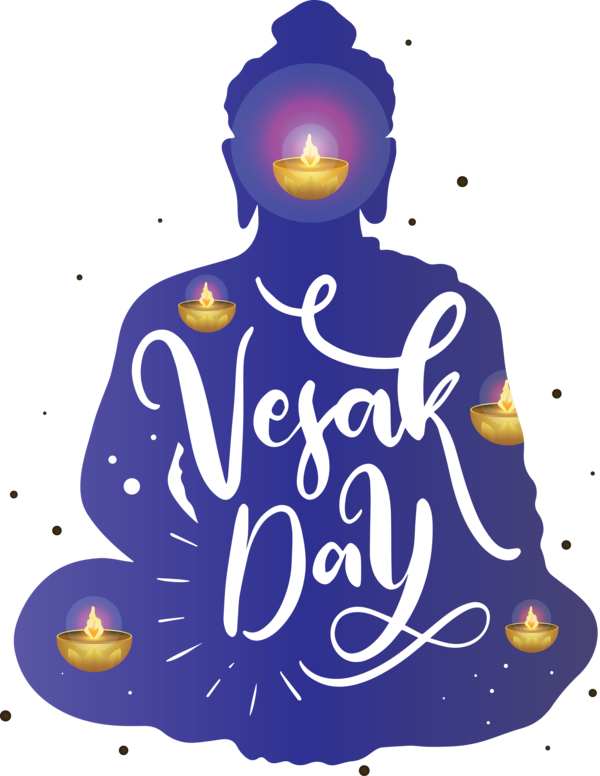 Transparent Vesak Logo Design Cartoon for Buddha Day for Vesak