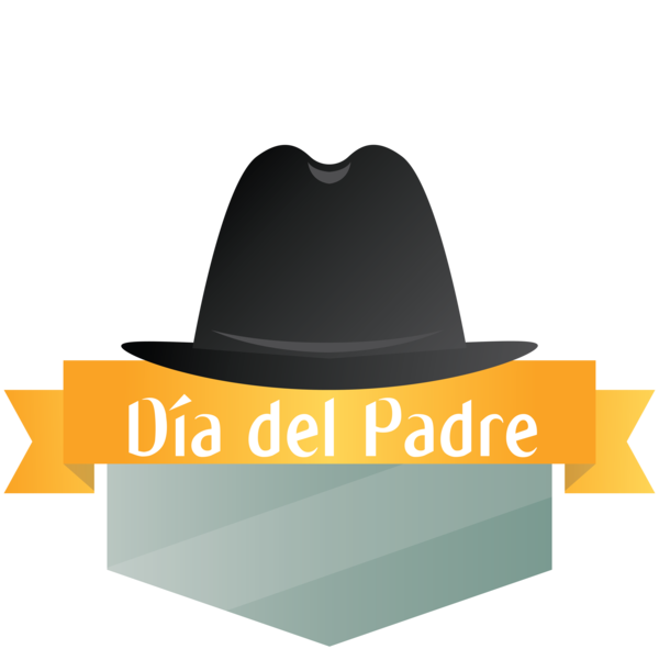 Transparent Father's Day Fedora Logo Font for Happy Father's Day for Fathers Day