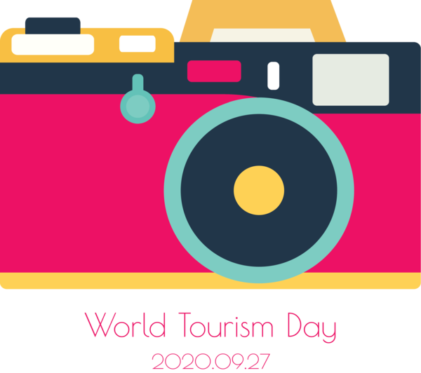 Transparent World Tourism Day Logo Yellow Design for Tourism Day for World Tourism Day