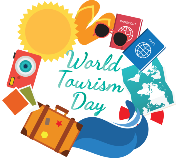 Transparent World Tourism Day Logo World map Design for Tourism Day for World Tourism Day