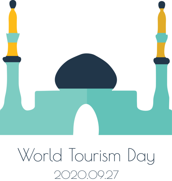 Transparent World Tourism Day Design Logo Architecture for Tourism Day for World Tourism Day