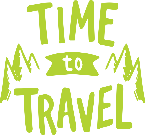 Transparent World Tourism Day Logo Font Green for Tourism Day for World Tourism Day
