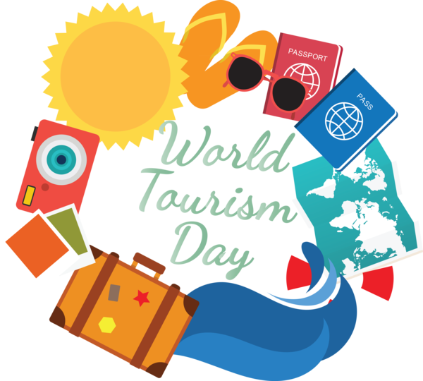 Transparent World Tourism Day Logo World map Design for Tourism Day for World Tourism Day