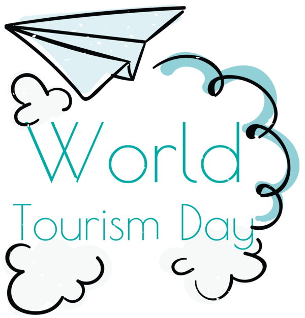 Transparent World Tourism Day Wall decal Sticker Wall for Tourism Day for World Tourism Day