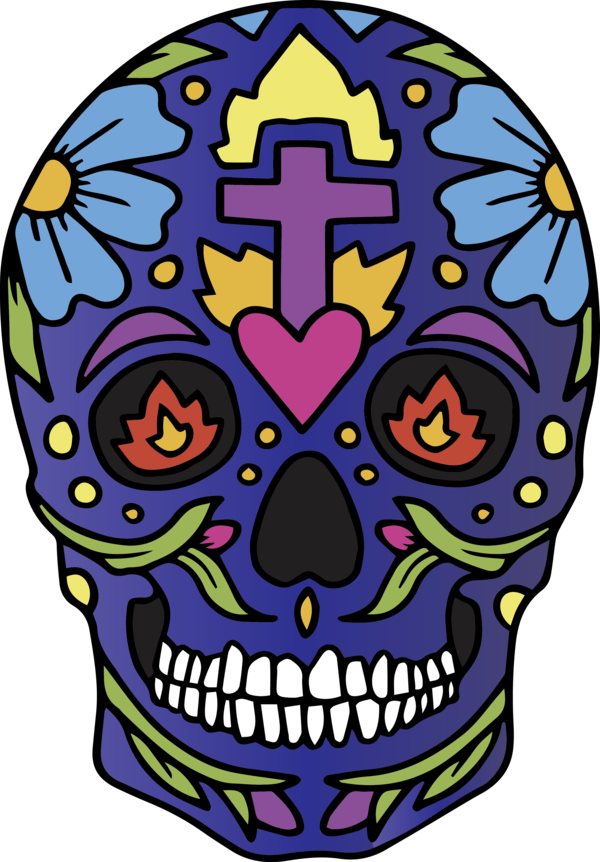 Transparent Cinco de mayo Skull art Human skull Drawing for Mexican Skull for Cinco De Mayo