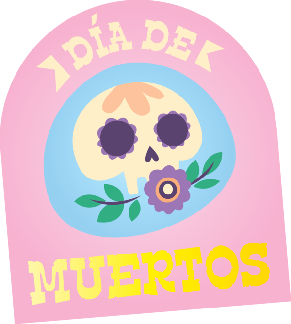 Transparent Day of the Dead Circle Logo Design for Día de Muertos for Day Of The Dead