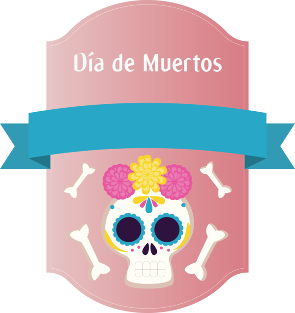Transparent Day of the Dead Logo Design for Día de Muertos for Day Of The Dead