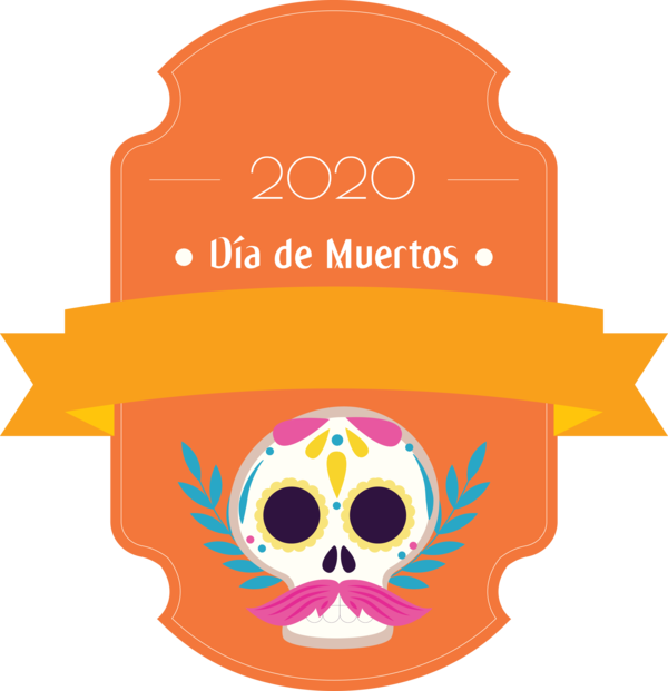 Transparent Day of the Dead Logo Headgear Line for Día de Muertos for Day Of The Dead