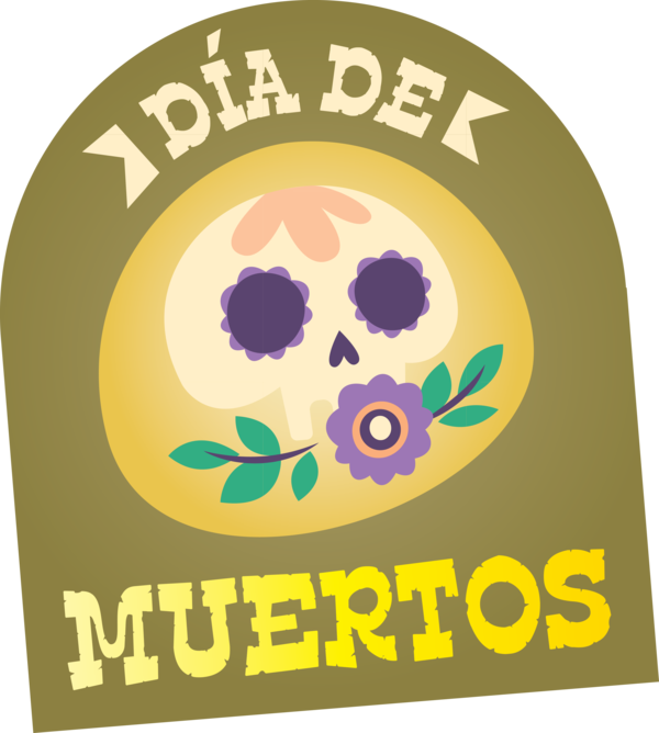 Transparent Day of the Dead Logo Font Poster for Día de Muertos for Day Of The Dead