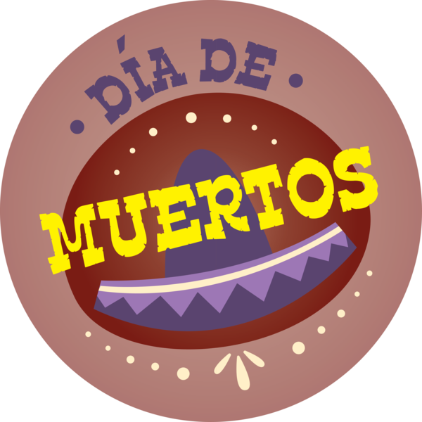 Transparent Day of the Dead Logo label.m Font for Día de Muertos for Day Of The Dead