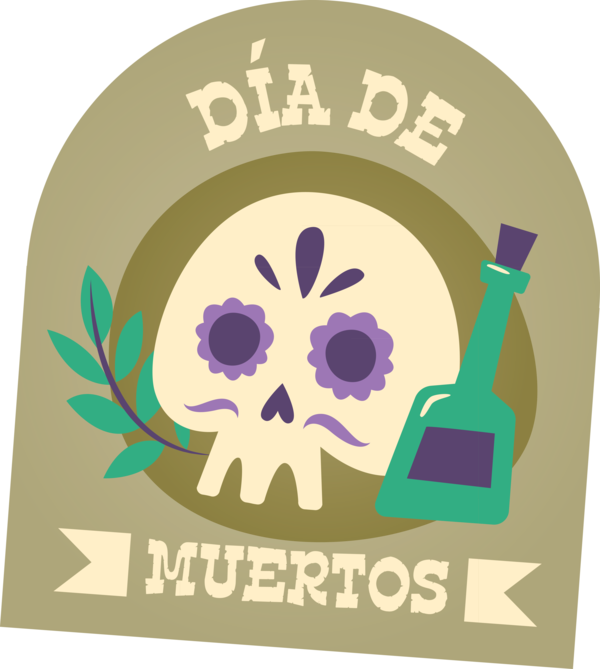 Transparent Day of the Dead Logo  Day of the Dead for Día de Muertos for Day Of The Dead