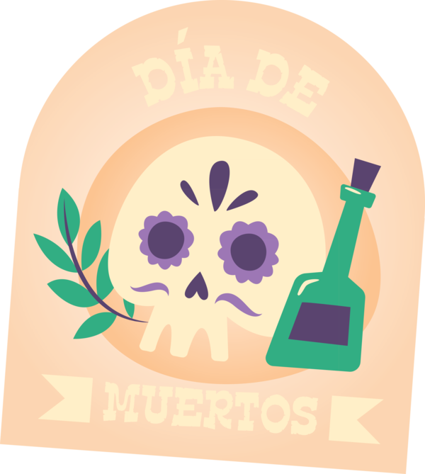 Transparent Day of the Dead Purple Meter for Día de Muertos for Day Of The Dead