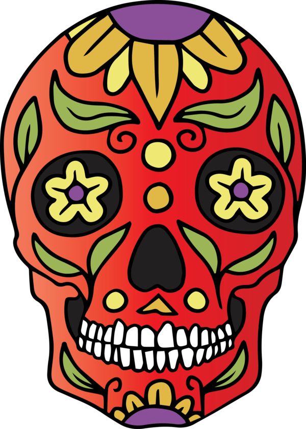 Transparent Cinco de mayo Skull art Cartoon Drawing for Mexican Skull for Cinco De Mayo