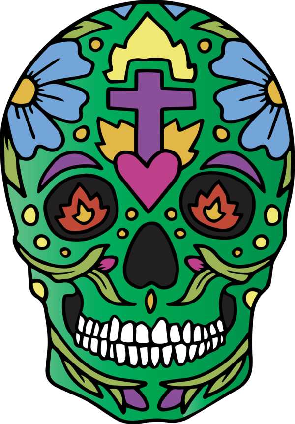 Transparent Cinco de mayo Mexico Human skull for Mexican Skull for Cinco De Mayo