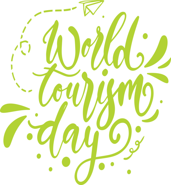 Transparent World Tourism Day Logo Floral design Font for Tourism Day for World Tourism Day