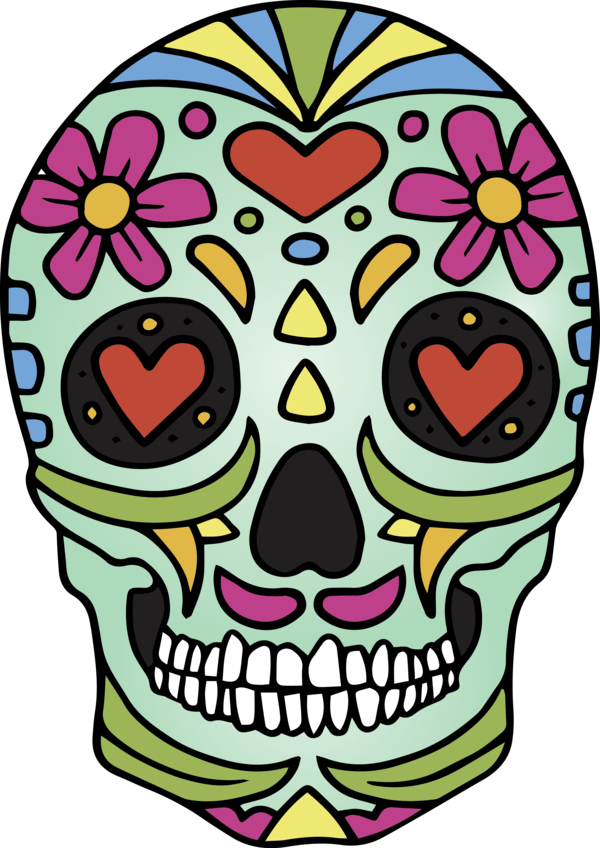 Transparent Cinco de mayo Birthday Cartoon Drawing for Mexican Skull for Cinco De Mayo