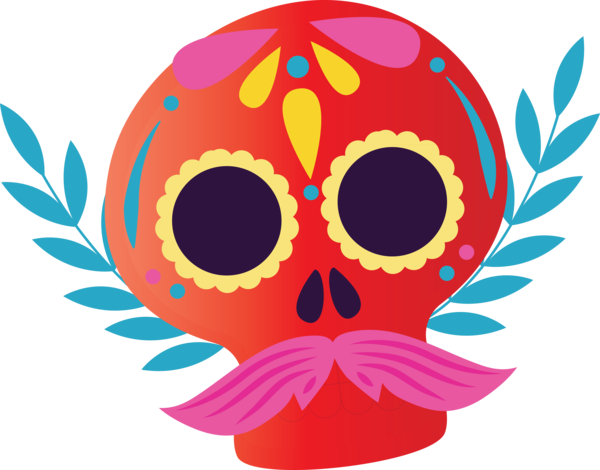 Transparent Day of the Dead Visual arts Flower Pattern for Día de Muertos for Day Of The Dead