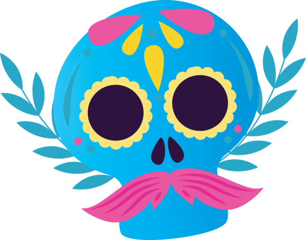 Transparent Day of the Dead Logo  Fine Arts for Día de Muertos for Day Of The Dead