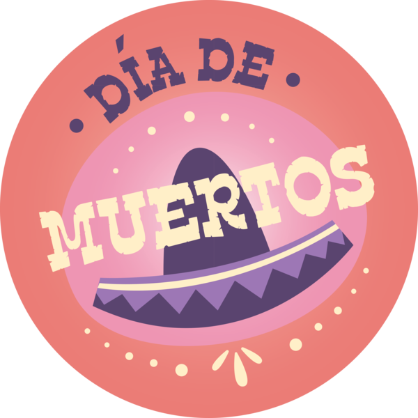 Transparent Day of the Dead Logo label.m Font for Día de Muertos for Day Of The Dead