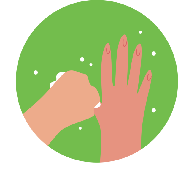 Transparent Global Handwashing Day Leaf Circle Green for Hand washing for Global Handwashing Day